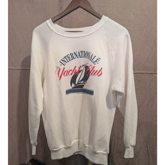Vintage Sweaters - VTG 1986 International(e) Yacht Club Sweater Large Womens